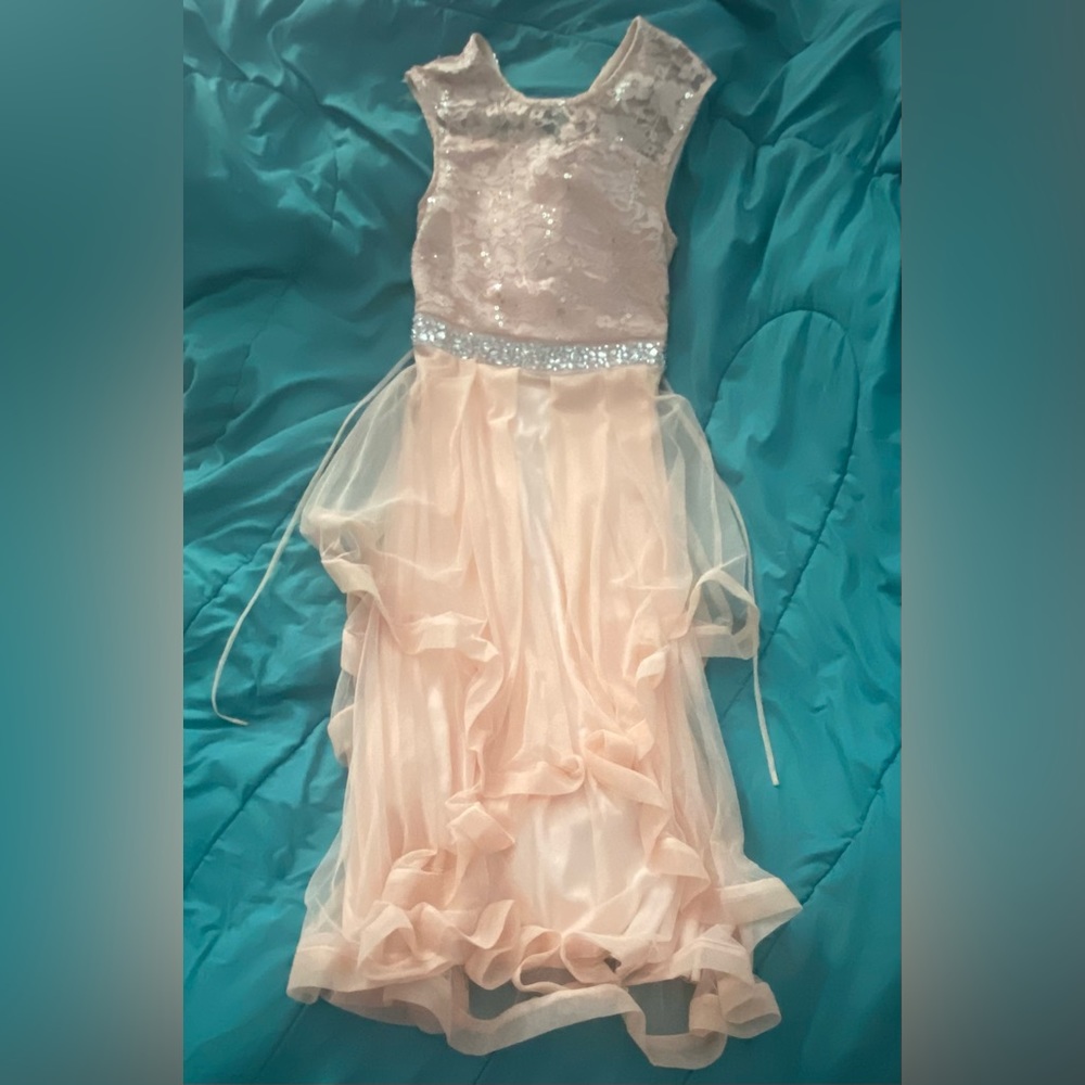 Peach formal dress for girls